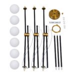 GLOBOSTAR® VELVET 00994 Μοντέρνο Κρεμαστό Φωτιστικό Οροφής με Ντουί 6 x G9 AC 220-240V IP20 - Πολύχρωμο - Μ80 x Π80 x Υ85cm - Image 11