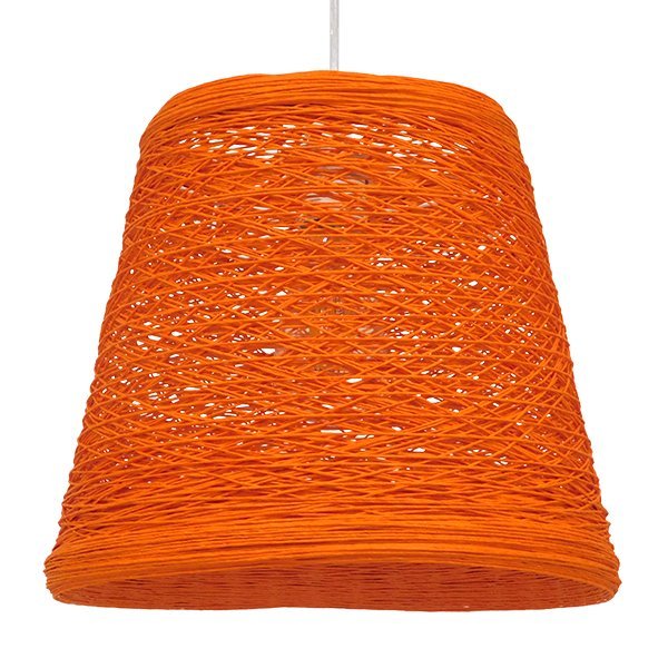 00997_0 GLOBOSTAR® PLAYROOM 00997 Vintage Κρεμαστό Φωτιστικό Οροφής με Ντουί 1 x E27 AC 220-240V IP20 - Πορτοκαλί - Μ32 x Π32 x Υ27cm - Image 1