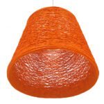 GLOBOSTAR® PLAYROOM 00997 Vintage Κρεμαστό Φωτιστικό Οροφής με Ντουί 1 x E27 AC 220-240V IP20 - Πορτοκαλί - Μ32 x Π32 x Υ27cm - Image 5