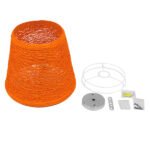 GLOBOSTAR® PLAYROOM 00997 Vintage Κρεμαστό Φωτιστικό Οροφής με Ντουί 1 x E27 AC 220-240V IP20 - Πορτοκαλί - Μ32 x Π32 x Υ27cm - Image 6