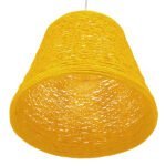 GLOBOSTAR® PLAYROOM 00998 Vintage Κρεμαστό Φωτιστικό Οροφής με Ντουί 1 x E27 AC 220-240V IP20 - Κίτρινο - Μ32 x Π32 x Υ27cm - Image 5