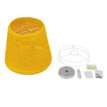 GLOBOSTAR® PLAYROOM 00998 Vintage Κρεμαστό Φωτιστικό Οροφής με Ντουί 1 x E27 AC 220-240V IP20 - Κίτρινο - Μ32 x Π32 x Υ27cm - Image 6