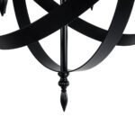 GLOBOSTAR® ESTELLE 01003 Vintage Κρεμαστό Φωτιστικό Οροφής με Ντουί 8 x E14 AC 220-240V IP20 - Μαύρο - Μ65 x Π65 x Y50cm - Image 9