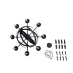 GLOBOSTAR® ESTELLE 01003 Vintage Κρεμαστό Φωτιστικό Οροφής με Ντουί 8 x E14 AC 220-240V IP20 - Μαύρο - Μ65 x Π65 x Y50cm - Image 12