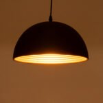 GLOBOSTAR® MEDEA 01004 Μοντέρνο Κρεμαστό Φωτιστικό Οροφής με Ντουί 1 x E27 AC 220-240V IP20 - Μαύρο & Χρυσό - Μ30 x Π30 x Υ16cm - Image 3