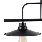 GLOBOSTAR® REGAL 01007 Vintage Φωτιστικό Οροφής με Ντουί 2 x E27 AC 220-240V IP20 - Μαύρο - Μ67 x Π26 x Υ85cm - Image 10