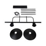 GLOBOSTAR® REGAL 01007 Vintage Φωτιστικό Οροφής με Ντουί 2 x E27 AC 220-240V IP20 - Μαύρο - Μ67 x Π26 x Υ85cm - Image 12