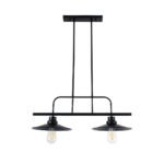 GLOBOSTAR® REGAL 01007 Vintage Φωτιστικό Οροφής με Ντουί 2 x E27 AC 220-240V IP20 - Μαύρο - Μ67 x Π26 x Υ85cm - Image 2