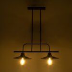 GLOBOSTAR® REGAL 01007 Vintage Φωτιστικό Οροφής με Ντουί 2 x E27 AC 220-240V IP20 - Μαύρο - Μ67 x Π26 x Υ85cm - Image 3