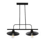 GLOBOSTAR® REGAL 01007 Vintage Φωτιστικό Οροφής με Ντουί 2 x E27 AC 220-240V IP20 - Μαύρο - Μ67 x Π26 x Υ85cm - Image 6