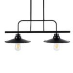 GLOBOSTAR® REGAL 01007 Vintage Φωτιστικό Οροφής με Ντουί 2 x E27 AC 220-240V IP20 - Μαύρο - Μ67 x Π26 x Υ85cm - Image 7