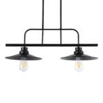 GLOBOSTAR® REGAL 01007 Vintage Φωτιστικό Οροφής με Ντουί 2 x E27 AC 220-240V IP20 - Μαύρο - Μ67 x Π26 x Υ85cm - Image 8