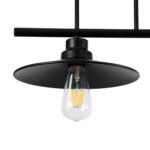 GLOBOSTAR® REGAL 01007 Vintage Φωτιστικό Οροφής με Ντουί 2 x E27 AC 220-240V IP20 - Μαύρο - Μ67 x Π26 x Υ85cm - Image 9