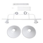 GLOBOSTAR® REGAL 01008 Vintage Φωτιστικό Οροφής με Ντουί 2 x E27 AC 220-240V IP20 - Λευκό - Μ80 x Π26 x Υ82cm - Image 12