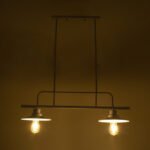 GLOBOSTAR® REGAL 01008 Vintage Φωτιστικό Οροφής με Ντουί 2 x E27 AC 220-240V IP20 - Λευκό - Μ80 x Π26 x Υ82cm - Image 3