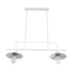 GLOBOSTAR® REGAL 01008 Vintage Φωτιστικό Οροφής με Ντουί 2 x E27 AC 220-240V IP20 - Λευκό - Μ80 x Π26 x Υ82cm - Image 6