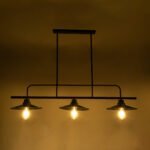 GLOBOSTAR® REGAL 01009 Vintage Φωτιστικό Οροφής με Ντουί 3 x E27 AC 220-240V IP20 - Μαύρο - Μ110 x Π26 x Υ75cm - Image 3