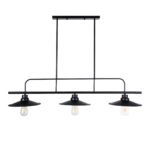 GLOBOSTAR® REGAL 01009 Vintage Φωτιστικό Οροφής με Ντουί 3 x E27 AC 220-240V IP20 - Μαύρο - Μ110 x Π26 x Υ75cm - Image 4