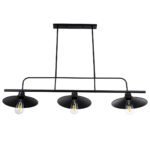 GLOBOSTAR® REGAL 01009 Vintage Φωτιστικό Οροφής με Ντουί 3 x E27 AC 220-240V IP20 - Μαύρο - Μ110 x Π26 x Υ75cm - Image 6