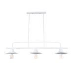 GLOBOSTAR® REGAL 01010 Vintage Φωτιστικό Οροφής με Ντουί 3 x E27 AC 220-240V IP20 - Λευκό - Μ110 x Π26 x Υ75cm - Image 2