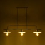 GLOBOSTAR® REGAL 01010 Vintage Φωτιστικό Οροφής με Ντουί 3 x E27 AC 220-240V IP20 - Λευκό - Μ110 x Π26 x Υ75cm - Image 3