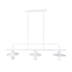 GLOBOSTAR® REGAL 01010 Vintage Φωτιστικό Οροφής με Ντουί 3 x E27 AC 220-240V IP20 - Λευκό - Μ110 x Π26 x Υ75cm - Image 5