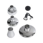 GLOBOSTAR® FEMINE 01011 Μοντέρνο Κρεμαστό Φωτιστικό Οροφής με Ντουί 4 x E27 AC 220-240V IP20 - Γκρι & Μαύρο - Μ70 x Π70 x Y24.5cm - Σετ 4 Τεμαχίων - Image 11