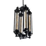 GLOBOSTAR® TUBING 01013 Vintage Κρεμαστό Φωτιστικό Οροφής με Ντουί 4 x E27 AC 220-240V IP20 - Μαύρο - Μ27 x Π27 x Y47cm - Image 6