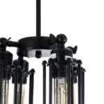 GLOBOSTAR® TUBING 01013 Vintage Κρεμαστό Φωτιστικό Οροφής με Ντουί 4 x E27 AC 220-240V IP20 - Μαύρο - Μ27 x Π27 x Y47cm - Image 8