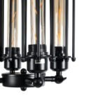 GLOBOSTAR® TUBING 01013 Vintage Κρεμαστό Φωτιστικό Οροφής με Ντουί 4 x E27 AC 220-240V IP20 - Μαύρο - Μ27 x Π27 x Y47cm - Image 9