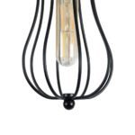 GLOBOSTAR® CAMBER 01016 Vintage Κρεμαστό Φωτιστικό Οροφής με Ντουί 1 x E27 AC 220-240V IP20 - Μαύρο & Χρυσό - Μ12 x Π12 x Υ18cm - Image 9