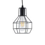 GLOBOSTAR® CAGE 01017 Vintage Κρεμαστό Φωτιστικό Οροφής με Ντουί 1 x E27 AC 220-240V IP20 - Μαύρο - Μ15 x Π15 x Υ20cm - Image 5