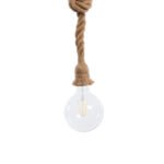 GLOBOSTAR® ROPE 01018 Boho Κρεμαστό Φωτιστικό Οροφής με Ντουί 1 x E27 AC 220-240V IP20 - Μπεζ - Μ3.5 x Π3.5 x Υ200cm - Image 5