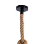 GLOBOSTAR® ROPE 01018 Boho Κρεμαστό Φωτιστικό Οροφής με Ντουί 1 x E27 AC 220-240V IP20 - Μπεζ - Μ3.5 x Π3.5 x Υ200cm - Image 7