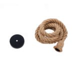 GLOBOSTAR® ROPE 01018 Boho Κρεμαστό Φωτιστικό Οροφής με Ντουί 1 x E27 AC 220-240V IP20 - Μπεζ - Μ3.5 x Π3.5 x Υ200cm - Image 8