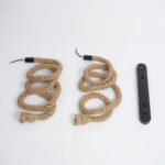 GLOBOSTAR® ROPE 01019 Boho Κρεμαστό Φωτιστικό Οροφής με Ντουί 2 x E27 AC 220-240V IP20 - Μπεζ - Μ38 x Π3.5 x Υ200cm - Image 9