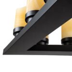 GLOBOSTAR® DOME 10001021 Vintage Κρεμαστό Φωτιστικό Οροφής με Ντουί 9 x E27 AC 220-240V IP20 - Μπεζ & Μαύρο - Μ68 x Π60 x Υ50cm - Image 8