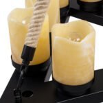 GLOBOSTAR® DOME 10001021 Vintage Κρεμαστό Φωτιστικό Οροφής με Ντουί 9 x E27 AC 220-240V IP20 - Μπεζ & Μαύρο - Μ68 x Π60 x Υ50cm - Image 9