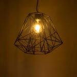 GLOBOSTAR® GRID 01022 Vintage Κρεμαστό Φωτιστικό Οροφής με Ντουί 1 x E27 AC 220-240V IP20 - Μαύρο - Μ40 x Π40 x Υ33cm - Image 3