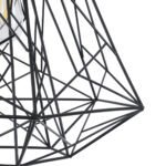 GLOBOSTAR® GRID 01022 Vintage Κρεμαστό Φωτιστικό Οροφής με Ντουί 1 x E27 AC 220-240V IP20 - Μαύρο - Μ40 x Π40 x Υ33cm - Image 9