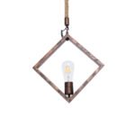 GLOBOSTAR® ALCO 01023 Vintage Κρεμαστό Φωτιστικό Οροφής με Ντουί 1 x E27 AC 220-240V IP20 - Χάλκινο & Μπεζ - Μ35 x Π3 x Υ35cm - Image 8