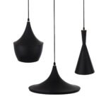 GLOBOSTAR® SHANGHAI 01025 Μοντέρνο Κρεμαστό Φωτιστικό Οροφής με Ντουί 3 x E27 AC 220-240V IP20 - Μαύρο & Χρυσό - Μ79.5 x Π79.5 x Υ38cm - Σετ 3 Τεμαχίων - Image 8