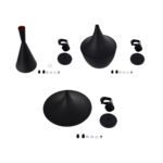 GLOBOSTAR® SHANGHAI 01025 Μοντέρνο Κρεμαστό Φωτιστικό Οροφής με Ντουί 3 x E27 AC 220-240V IP20 - Μαύρο & Χρυσό - Μ79.5 x Π79.5 x Υ38cm - Σετ 3 Τεμαχίων - Image 15