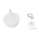 GLOBOSTAR® SHANGHAI 01026-A Μοντέρνο Κρεμαστό Φωτιστικό Οροφής με Ντουί 1 x E27 AC 220-240V IP20 - Λευκό & Χρυσό - Μ24 x Π24 x Υ30cm - Image 11