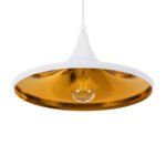 GLOBOSTAR® SHANGHAI 01026-B Μοντέρνο Κρεμαστό Φωτιστικό Οροφής με Ντουί 1 x E27 AC 220-240V IP20 - Λευκό & Χρυσό - Μ37 x Π37 x Υ17cm - Image 6