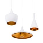 GLOBOSTAR® SHANGHAI 01026 Μοντέρνο Κρεμαστό Φωτιστικό Οροφής με Ντουί 3 x E27 AC 220-240V IP20 - Λευκό & Χρυσό - Μ79.5 x Π79.5 x Υ38cm - Σετ 3 Τεμαχίων - Image 8