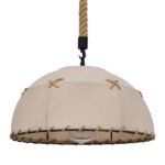 GLOBOSTAR® ANTOINETTE 01028 Vintage Κρεμαστό Φωτιστικό Οροφής με Ντουί 1 x E27 AC 220-240V IP20 - Μπεζ - Μ35 x Π35 x Υ20cm