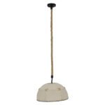 GLOBOSTAR® ANTOINETTE 01028 Vintage Κρεμαστό Φωτιστικό Οροφής με Ντουί 1 x E27 AC 220-240V IP20 - Μπεζ - Μ35 x Π35 x Υ20cm - Image 3