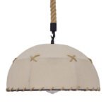 GLOBOSTAR® ANTOINETTE 01028 Vintage Κρεμαστό Φωτιστικό Οροφής με Ντουί 1 x E27 AC 220-240V IP20 - Μπεζ - Μ35 x Π35 x Υ20cm - Image 4