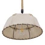 GLOBOSTAR® ANTOINETTE 01028 Vintage Κρεμαστό Φωτιστικό Οροφής με Ντουί 1 x E27 AC 220-240V IP20 - Μπεζ - Μ35 x Π35 x Υ20cm - Image 6